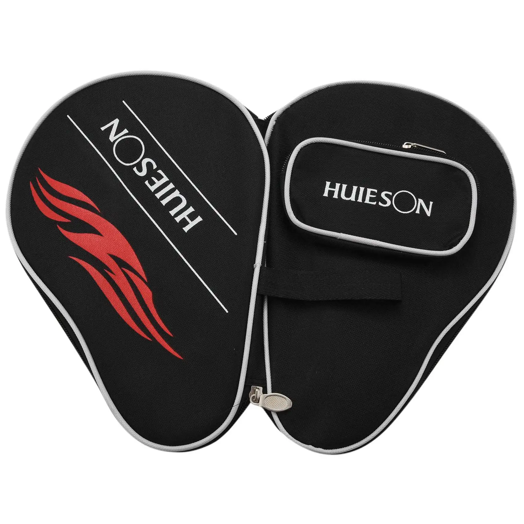 HUIESON One Piece Professional Ping Pong Case Cover with Balls Bag or Table Tennis Rackets Bat Bag Oxford(Black)