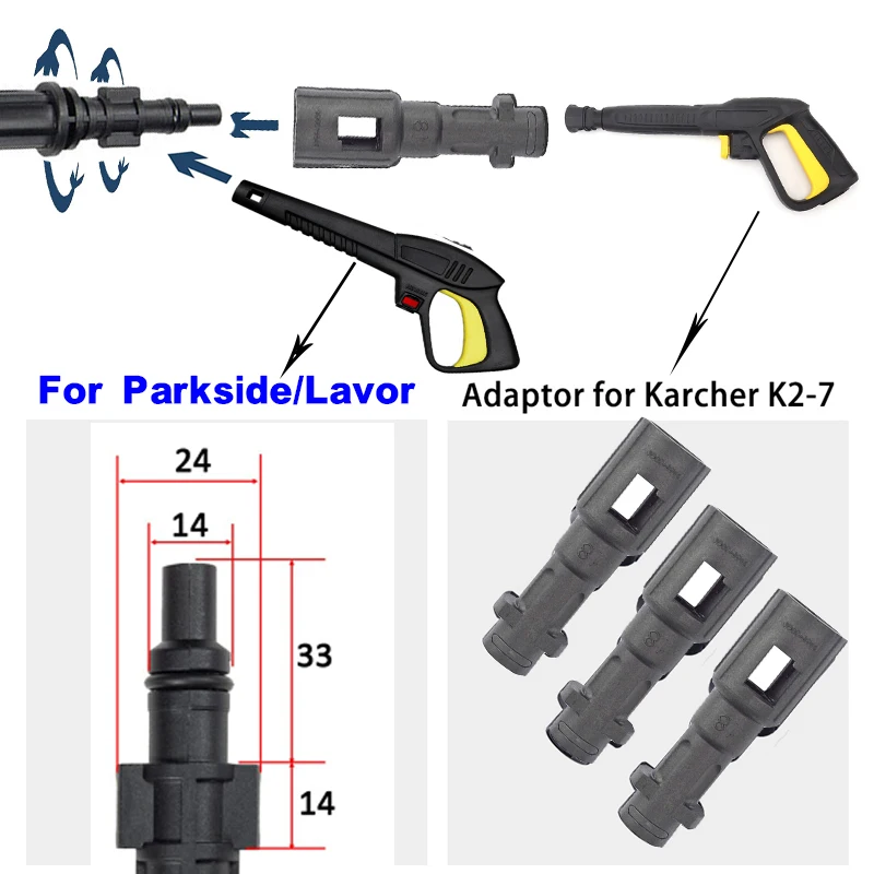 Cepillo de limpieza a presión para Karcher K2 K5 K7/Parkside/Lavor, Cubo de lavado tornado para limpieza de coche