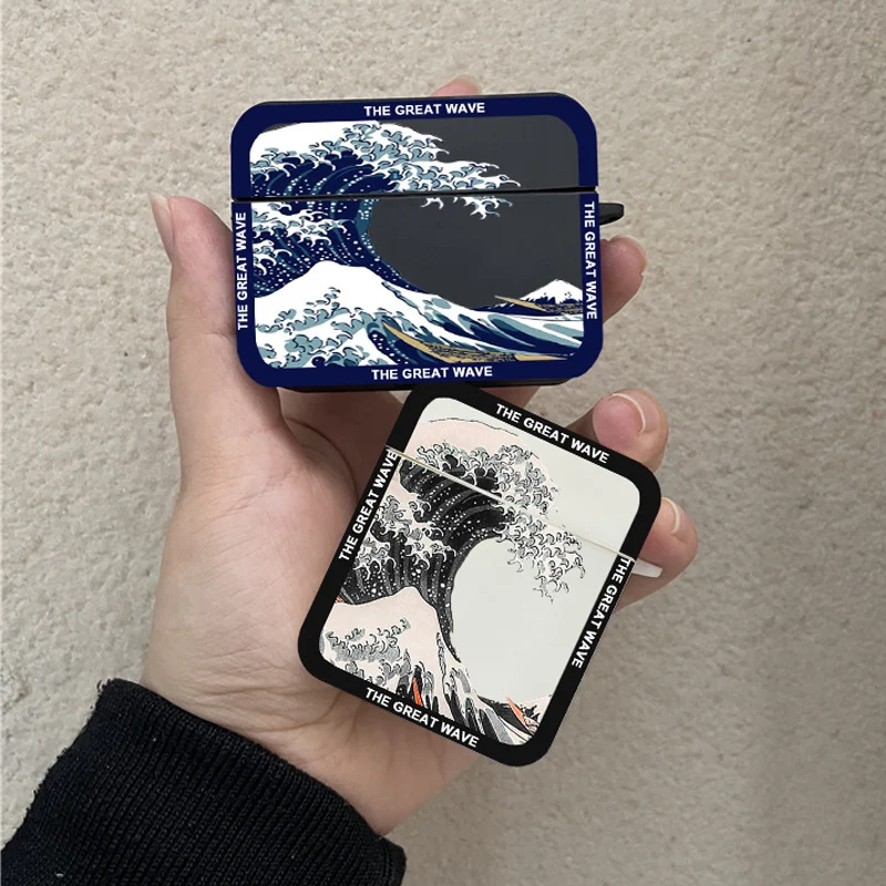 Modne etui na słuchawki Great Blue Wave do słuchawek AirPods 12 3 Pro Art Print Bezprzewodowe etui na słuchawki do słuchawek Air Pods Pro2 Akcesoria