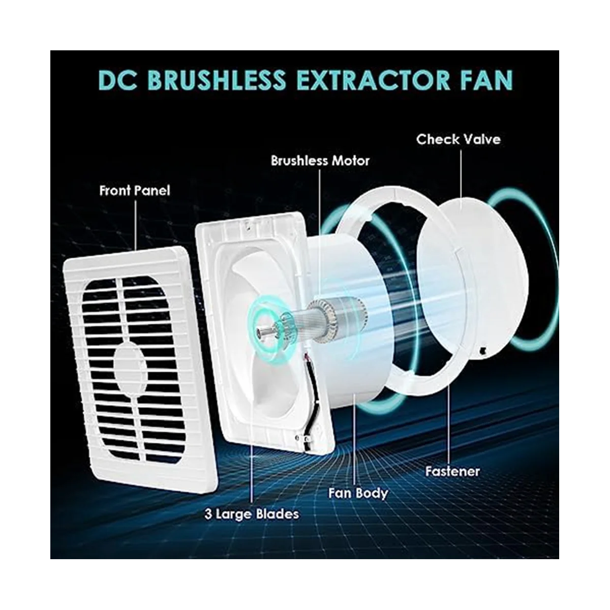 

Fans Solar Powered Exhaust Fans,17W Solar Panel with 8inch Solar Brushless Fan for Shed Ventilation,Chicken Coops,Pet Houses