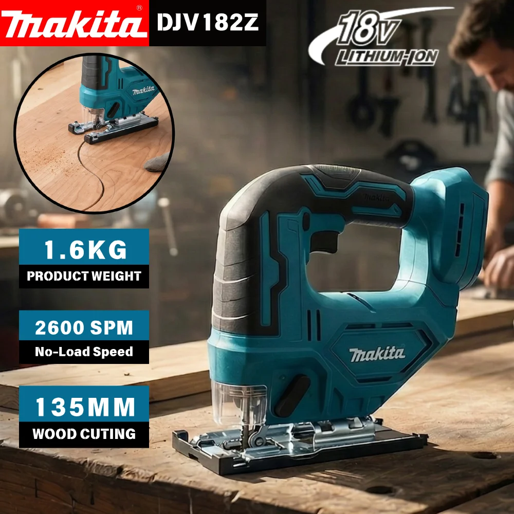 makita-djv182-18v-cordless-jig-saw-bare-tool-electric-saw-with-blades-for-wood-metal-cutting-makita-18v-battery-compatible