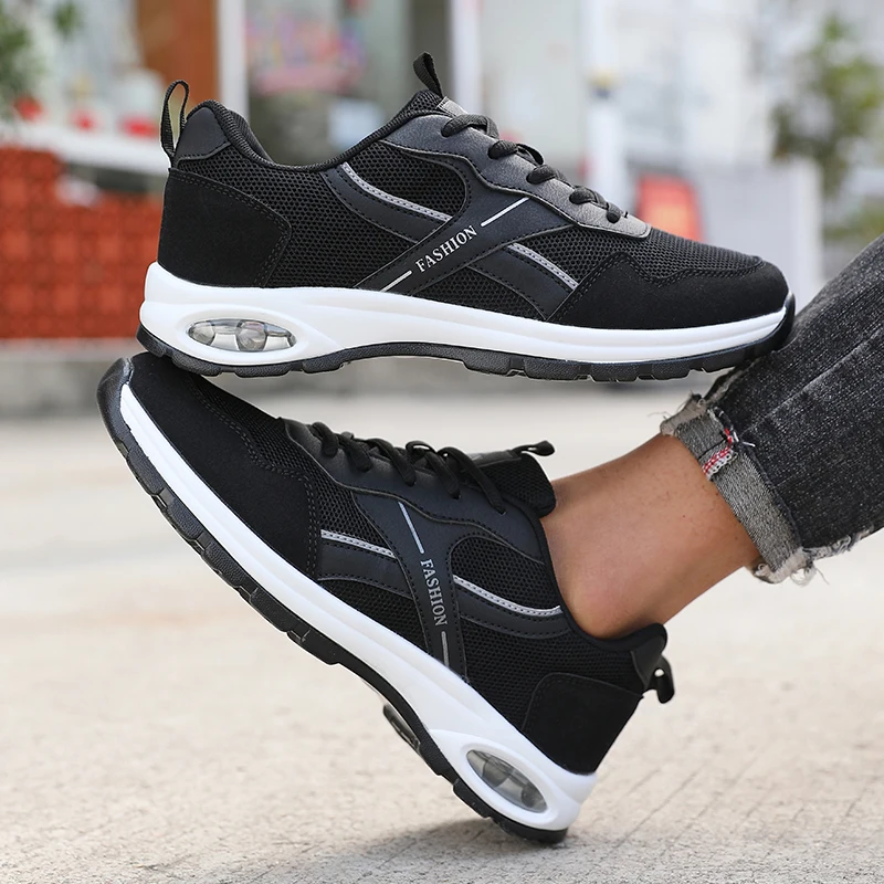 Herren Casual Laufschuhe Atmungsaktive Trendige Niedrige Schnür-Sportschuhe für Reisen und Laufen im Sommer und Frühling – Detail 10