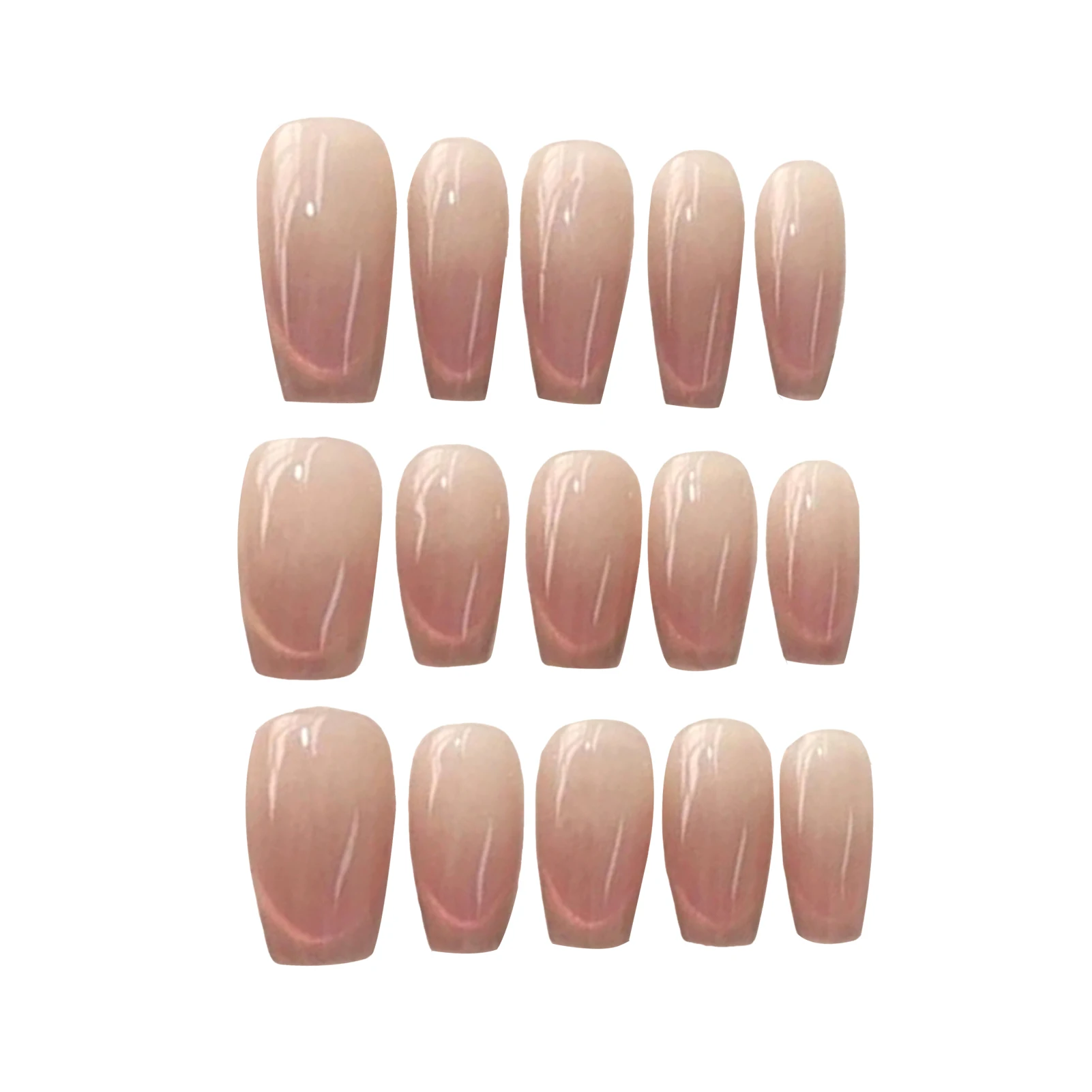 Gentle Nude False Nails with  Natural Unbreakable Nail Simple Wear for Fingernail DIY Decoration