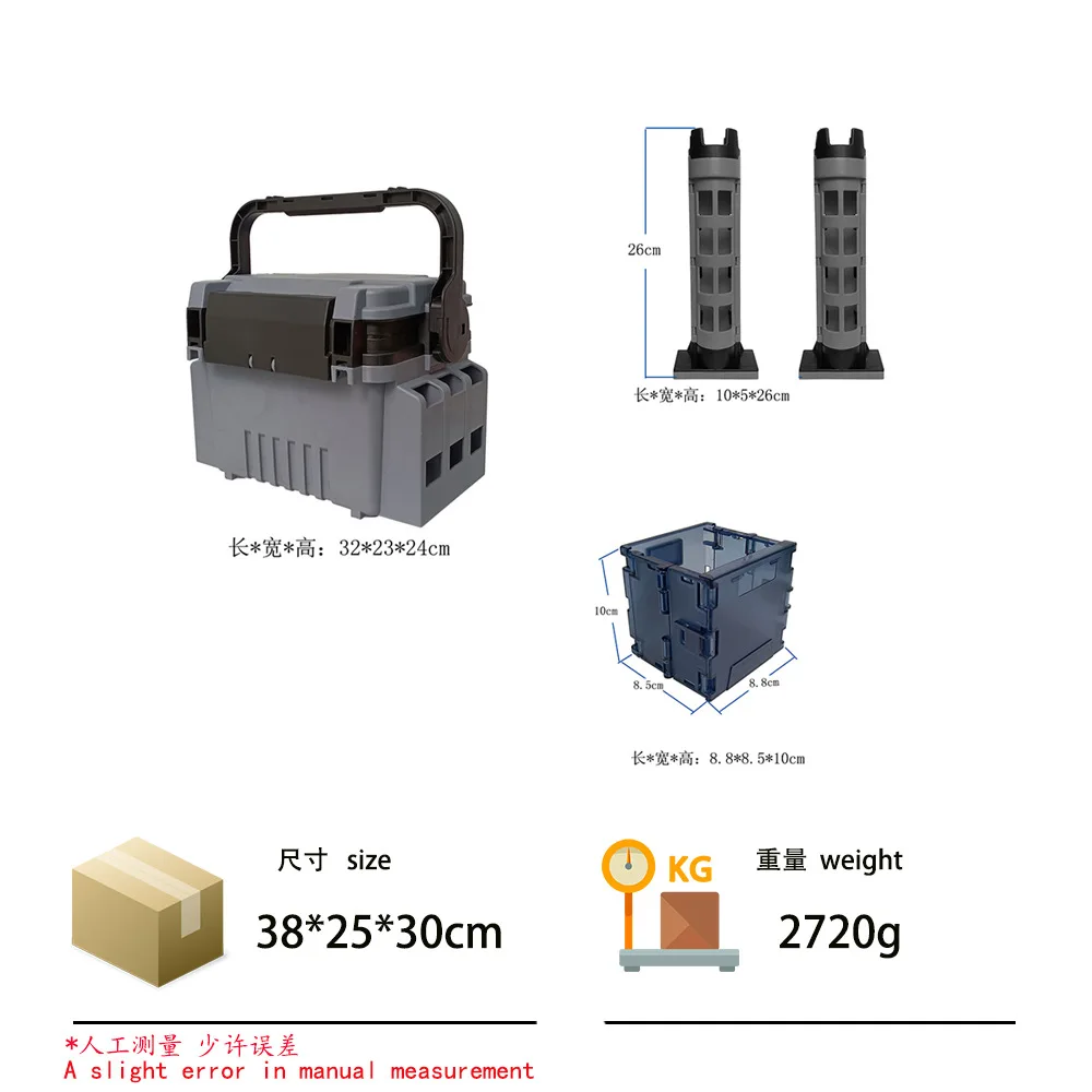 

Многофункциональный двухслойный ящик для хранения рыболовных принадлежностей на открытом воздухе, коробка Luya для рыбалки