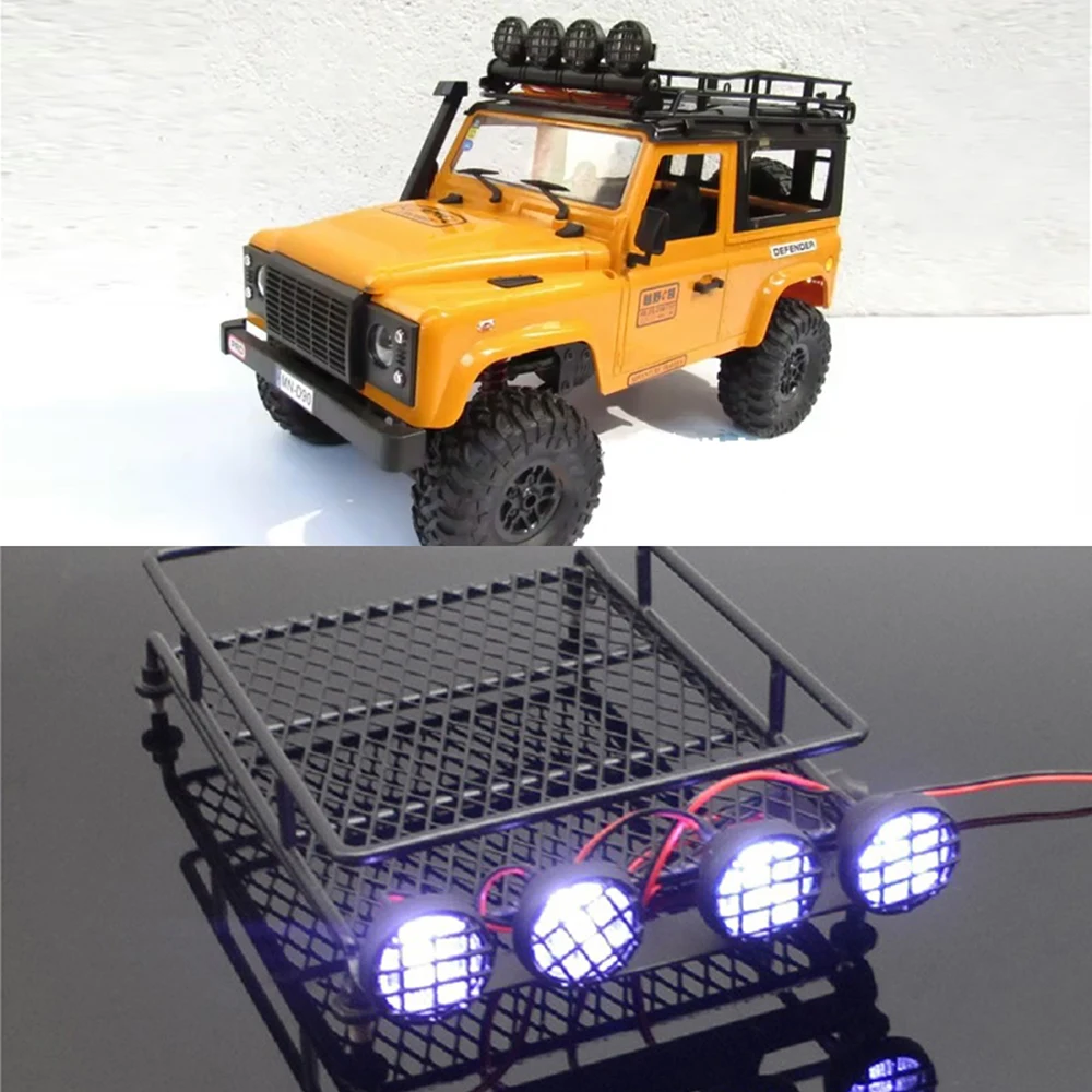 AUSTAR RC Roof Bulb Lights 1:10 Scale Crawler Accessories for TRX4 TRX6 90046 Axial SCX10 II HSP TAMIYA CC01 Light Kit