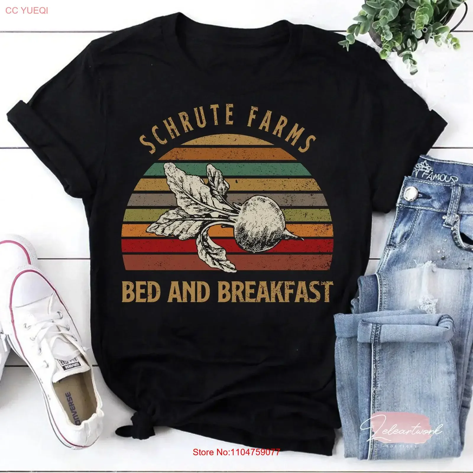Schrute Farms Bed And Breakfast Vintage Beet Dwight T Shirt The Office TV Show vintage Washed Soft Top For Everyday Wear Casual