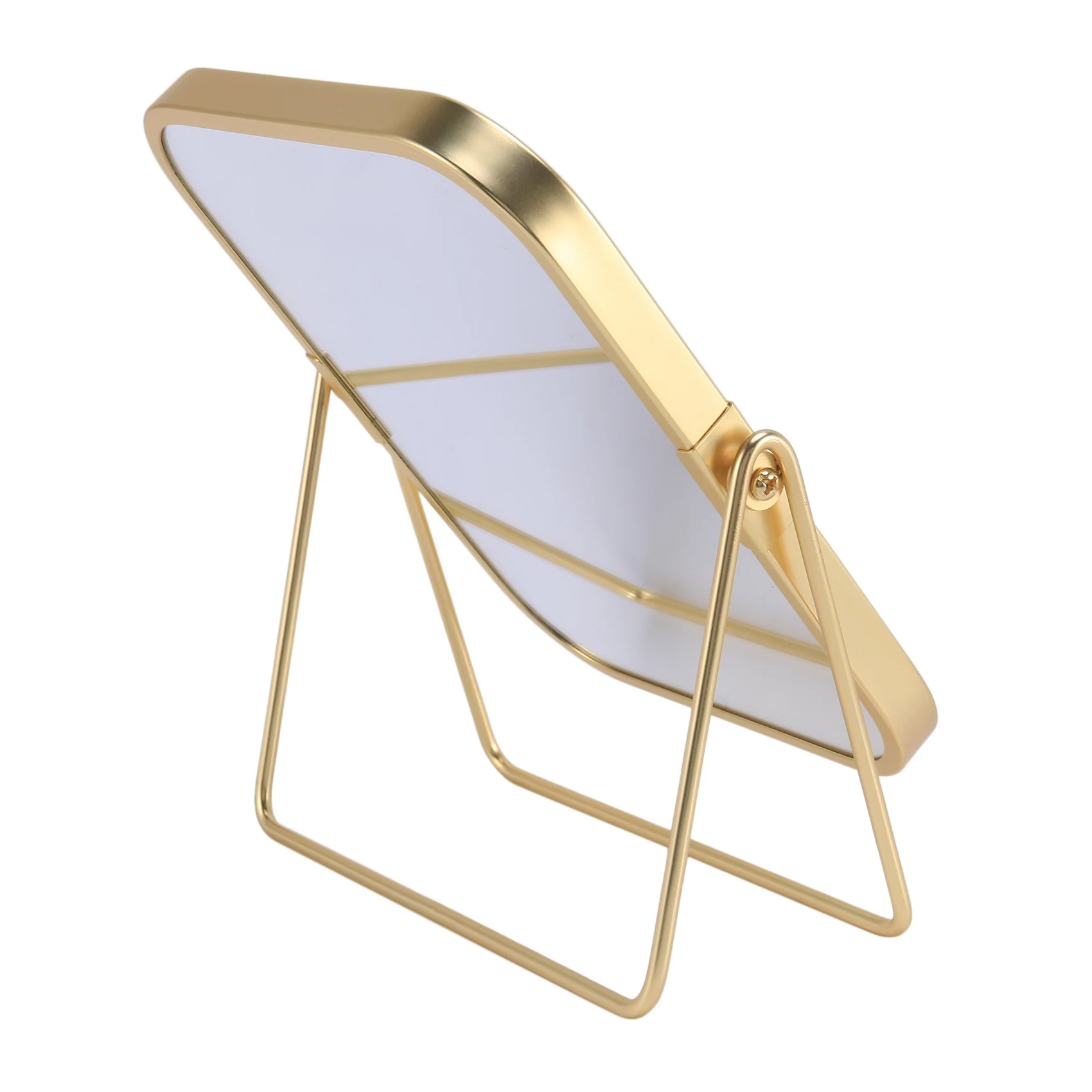 مرآة مكياج للزينة مع حامل معدني ، مرآة منضدية لسطح المكتب ، دوارة درجة