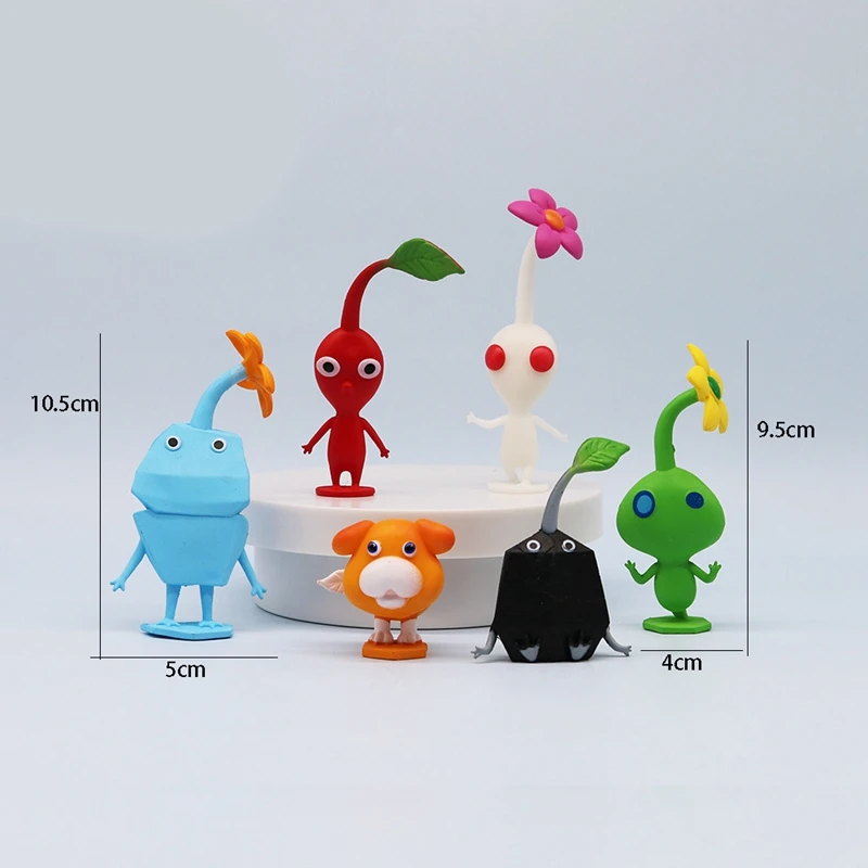 6/12ชิ้น/เซ็ตเกมอะนิเมะ pikmin รูปกัปตัน Olimar pikmin ตุ๊กตาขยับแขนขาได้พีวีซีโมเดลตุ๊กตาของเล่นสำหรับวันเกิดสำหรับเด็กของขวัญ