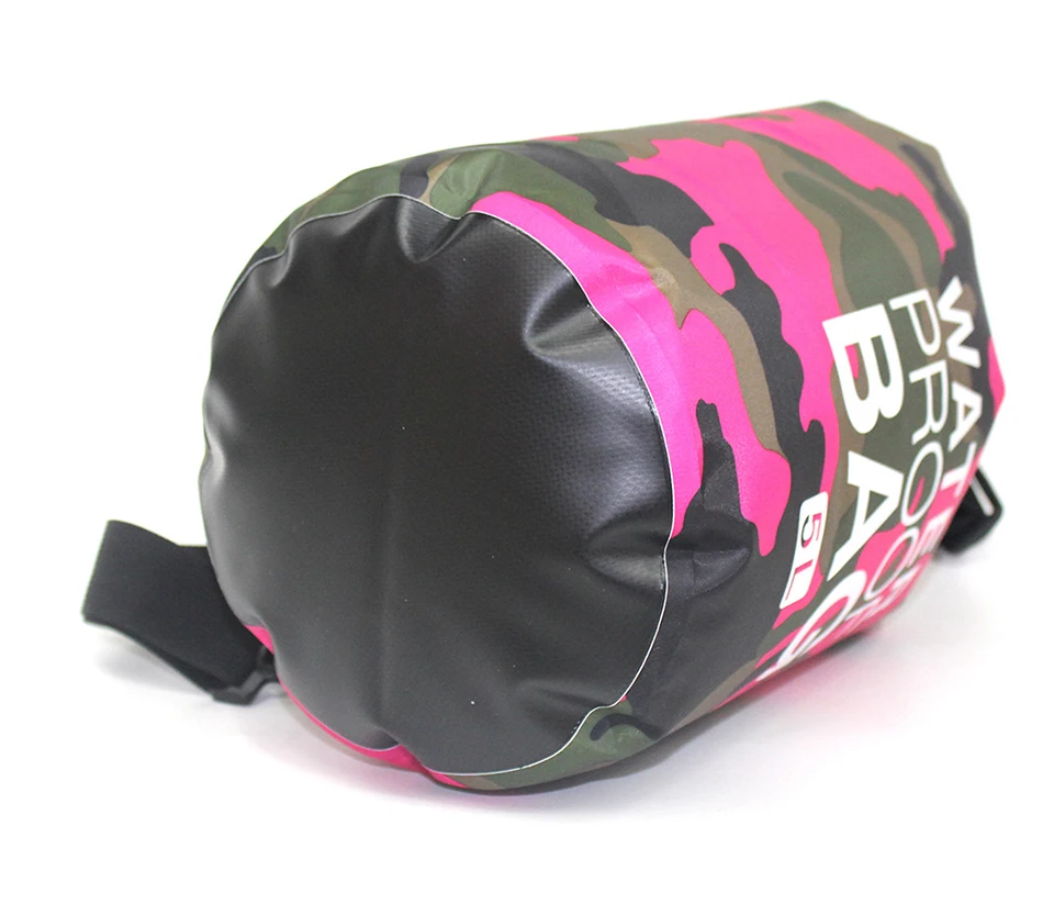 2/5/10/15/30L Outdoor Camouflage Wasserdichte Trockentaschen Tragbare Rafting Tauchen Trockentasche Sack PVC Schwimmtaschen für Flusstrekking – Detail 22