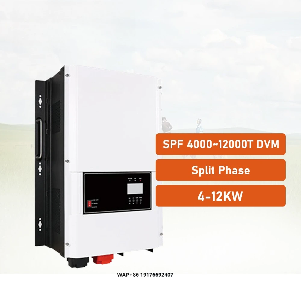 SPF 6000T DVM الهجين خارج الشبكة العاكس 48V 6kW سبليت المرحلة الولايات المتحدة العاكس للطاقة الشمسية