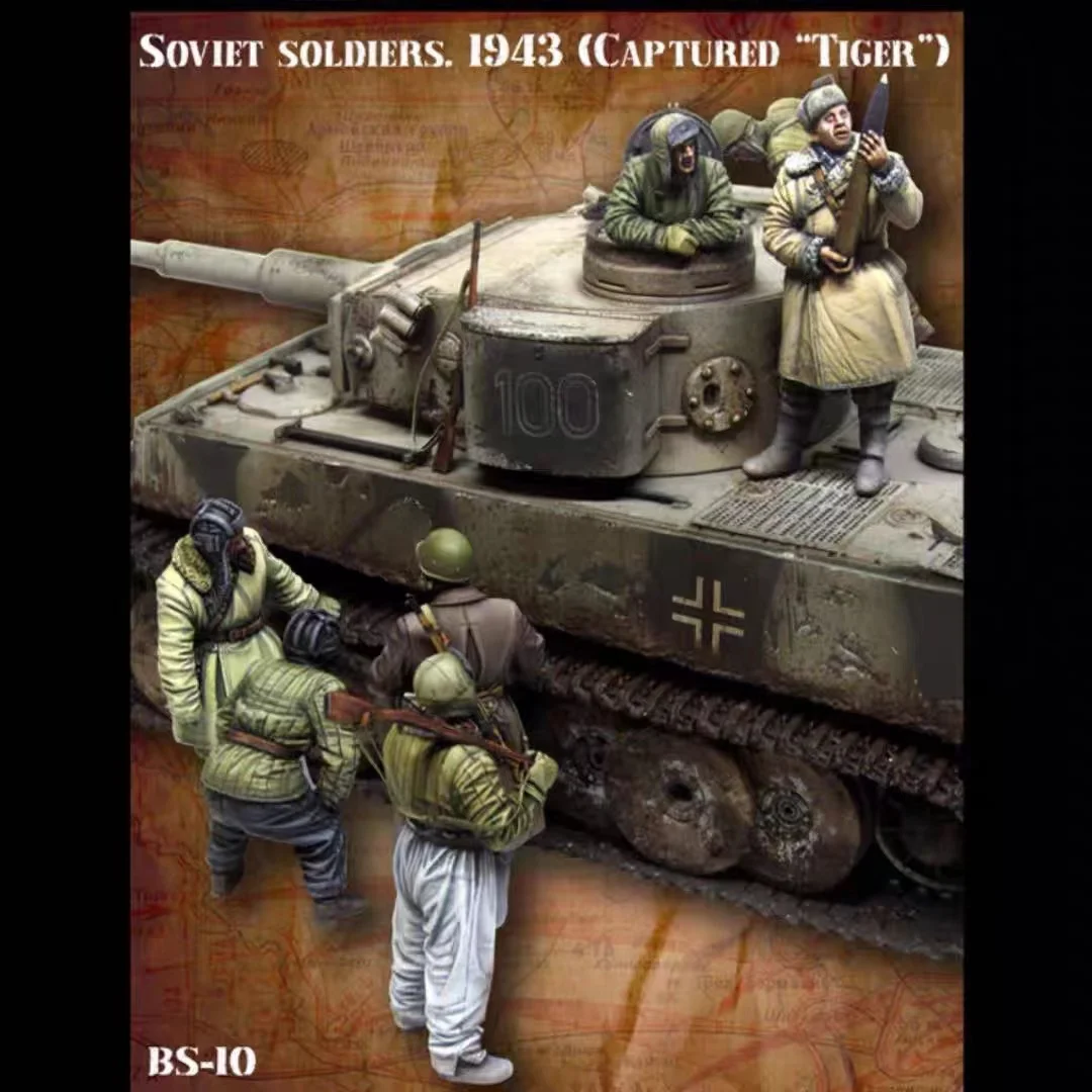 

1/35 фигурка из смолы, неокрашенная модель, военная тема, (7 человек) в разобранном и неокрашенном виде GK, 604R
