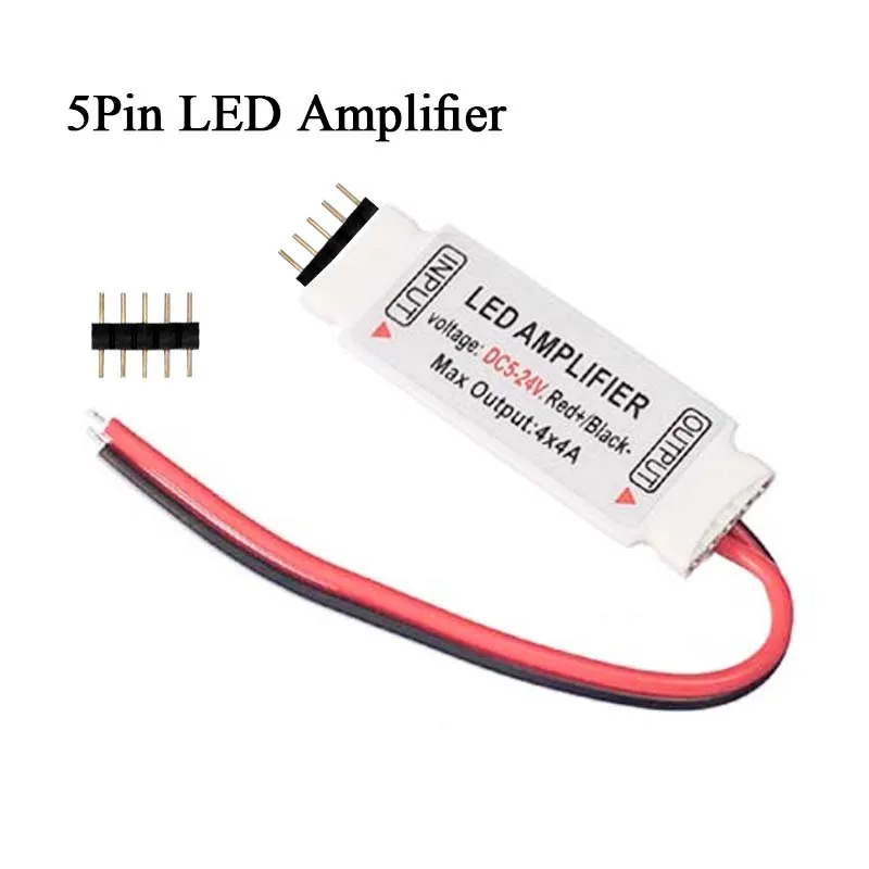 Imagem -03 - Amplificadores Led Rgbw 4pin 5pin Ultra Slim Repetidor de Sinal Portátil Mini Controlador Led para 2835 5050 ou 10 Pcs