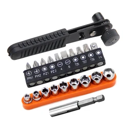 90 Degree Ratchet Screwdriver Socket Bidirectional Wrench Screwdriver Head Quick Change Joint Ratchet Tool Accessory Set