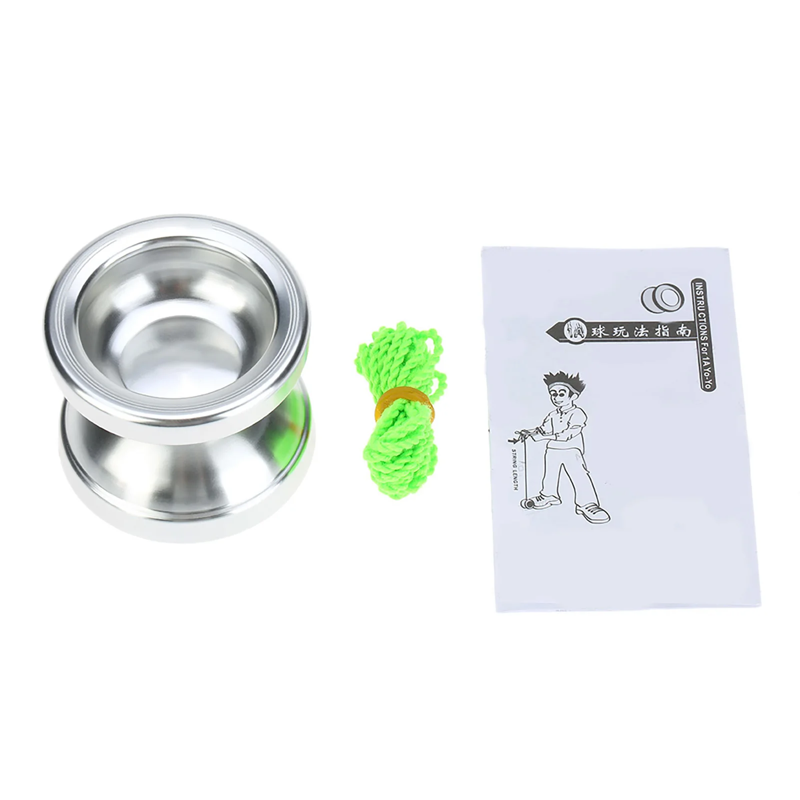 المهنية ماجيك يويو T6 قوس قزح سبائك الألومنيوم معدن يويو 8 الكرة KK تحمل مع سلسلة للأطفال الفضة #2