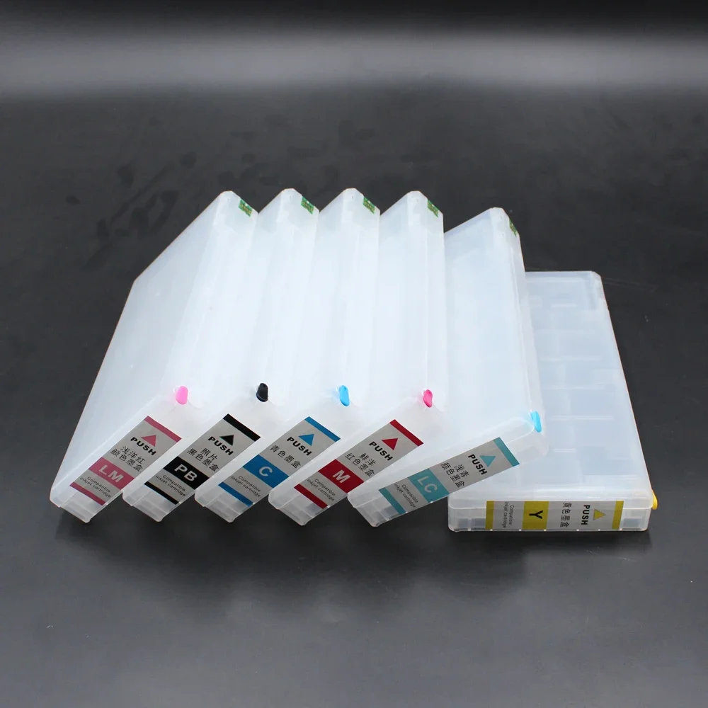 T7821-T7826 Empty Refillable Ink Cartridge With Chip For Epson SureColor D700 SL-D700 Printer