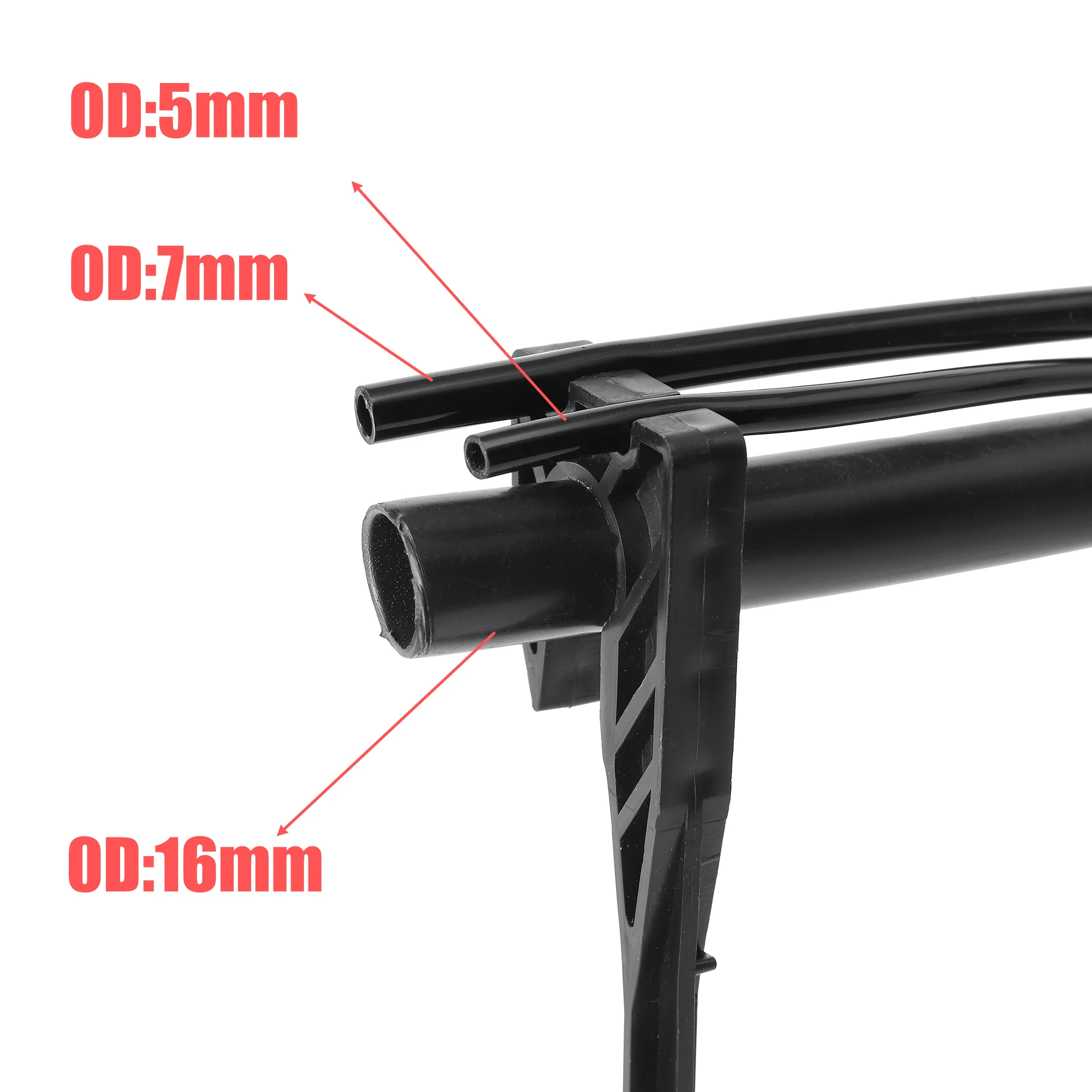 10 sztuk 16mm wąż rury posiadacze typu C Groud stawka dla 3/5mm 4/7mm PE rury nawadniania kropelkowego ogród armatura wodna wsporniki