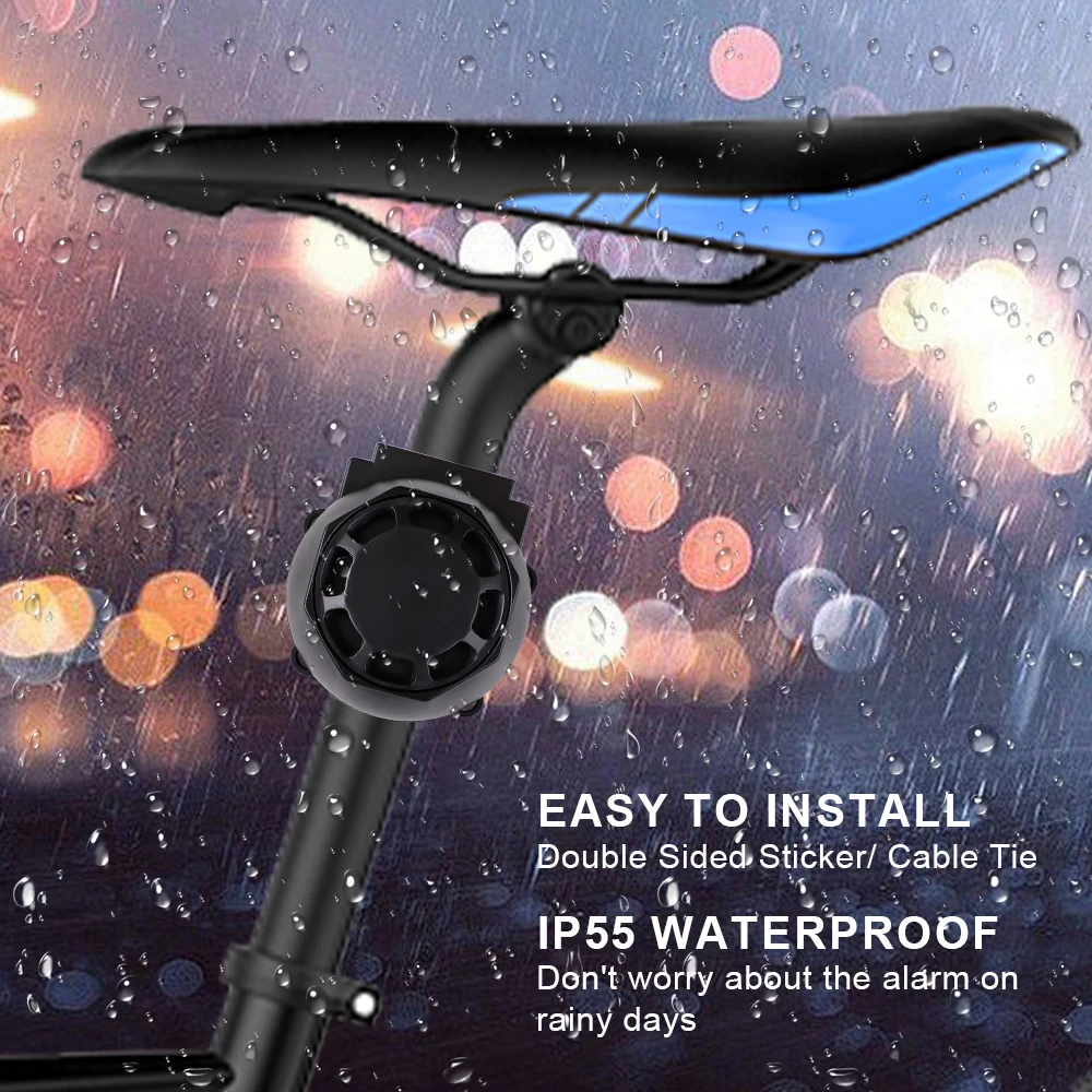 Universal Motorbike Vibration Sensor Anti Theft Alarm Security System Remote Control Adjustable Sensitivity Vehicle Search Funct