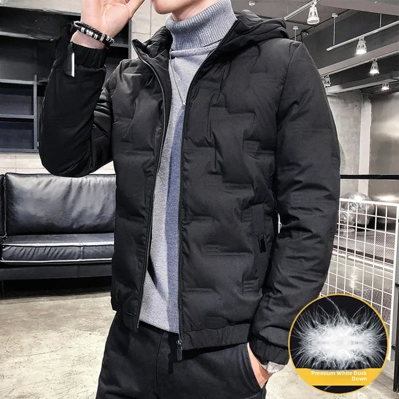 Jaket Pria Berbahan Katun Ort Down Ringan Hangat Berkerudung Merek Meksiko Mode Remaja Musim Dingin 2025 Kedatangan Baru