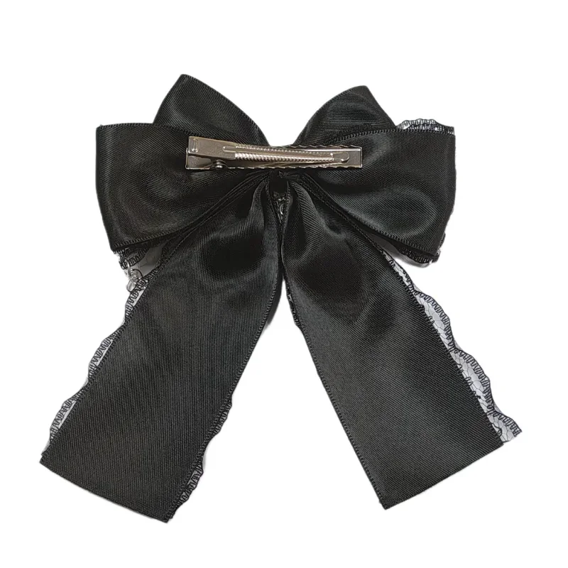Jirai Kei Fashion Hair Clip for Girls Women Harajuku Y2K Black White Hairpins Lolita Style Cute Bow Clips Hair Accessories image 5