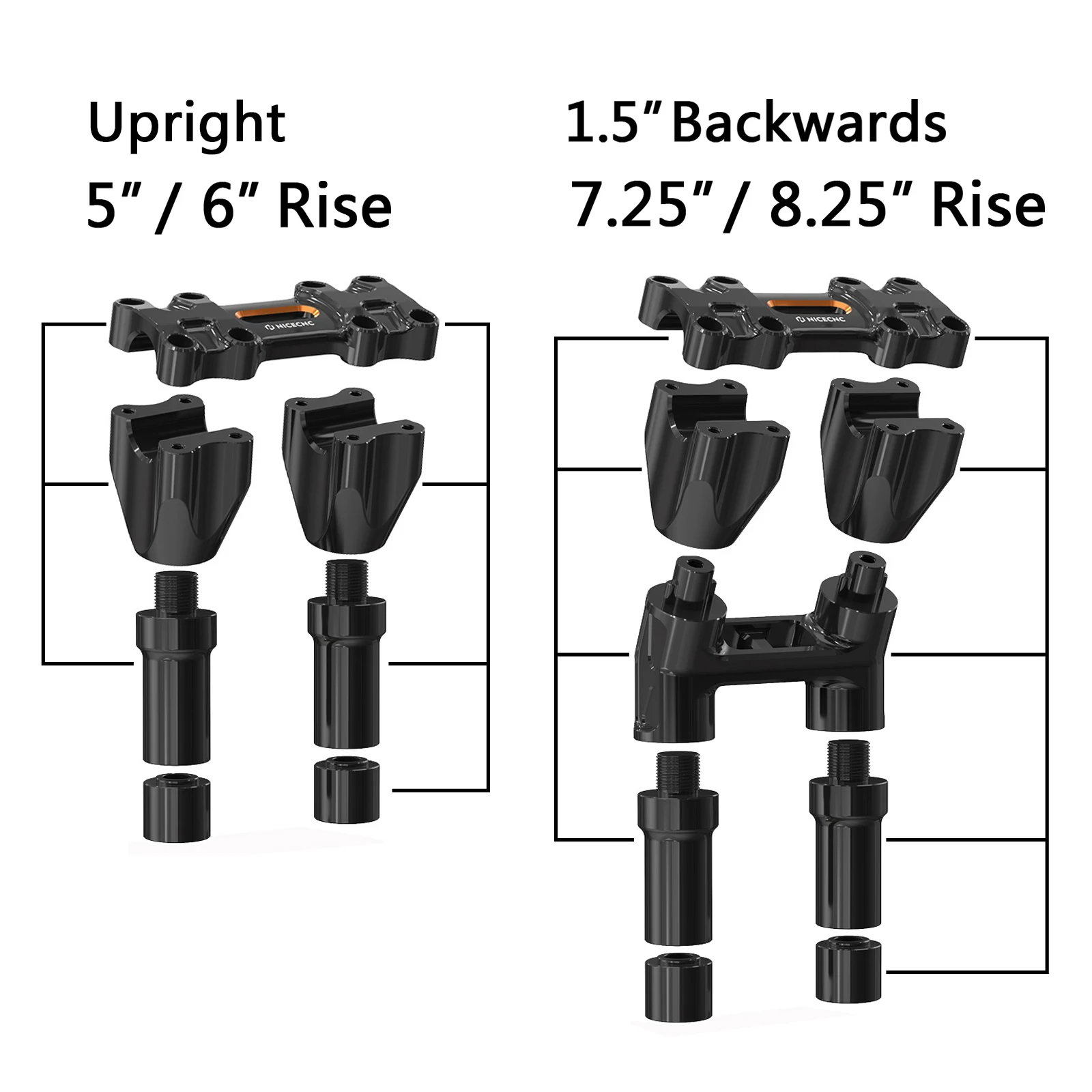 For Harley RG Road Glide Gauge Relocation Bracket Kit Handlebar Risers for Harley Road Glide/Special FLTRX FLTRXS 2015-2022 2023