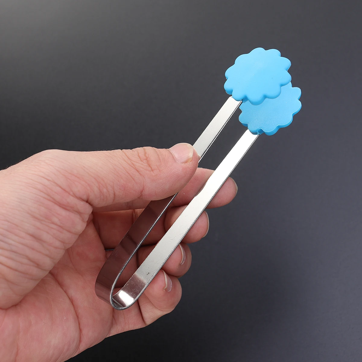 

6 Pcs Hot Plate Gripper - Food Tongs Mini for Serving Kitchen Stainless Steel Ice Cubes Buffet