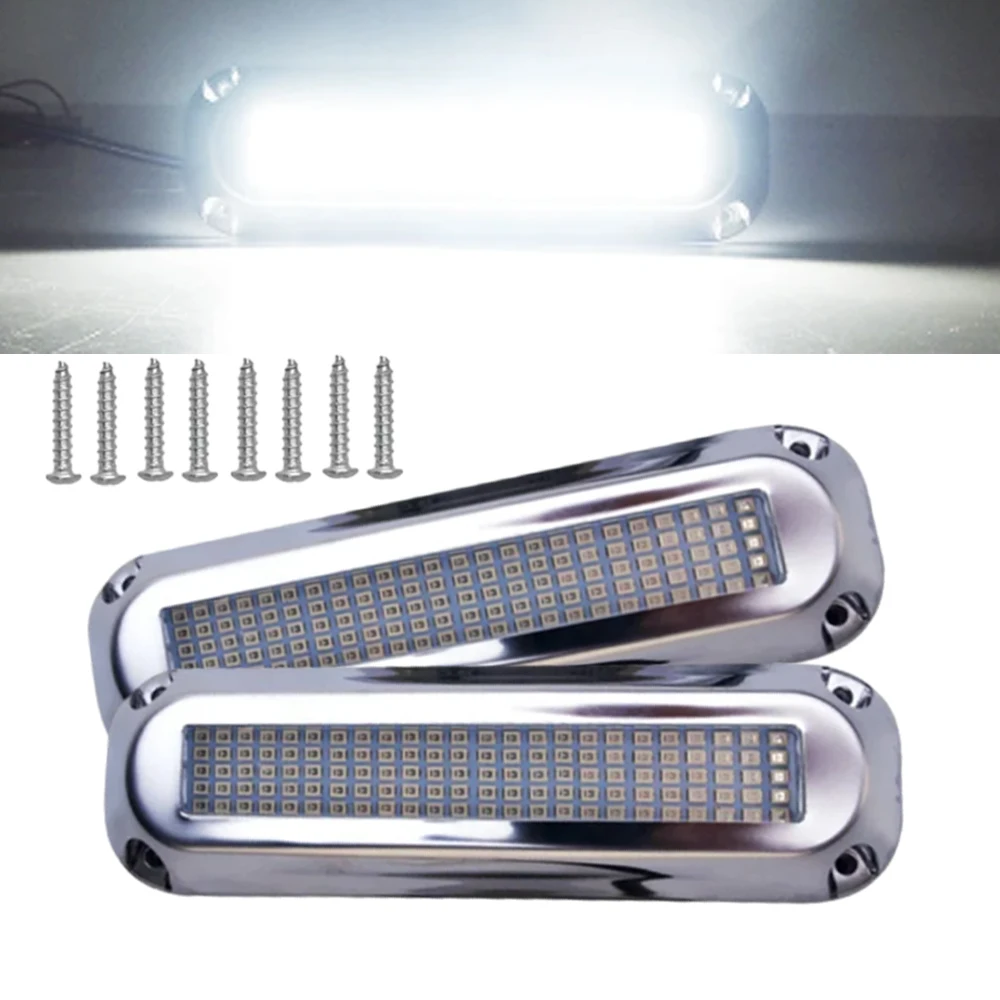 2 قطعة ضوء يخت ضوء تحت الماء 120LED قارب Transom ضوء تحت الماء عائم البحرية السفينة قارب ضوء مقاوم للماء البحرية ضوء   ﻿