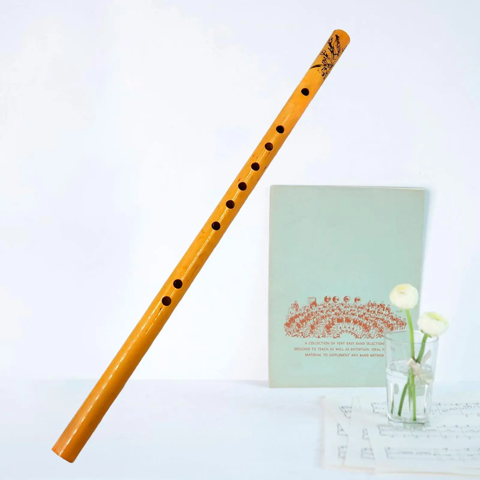 9 Holes Bamboo Flute Chinese Flute Vertical Flaut Professional Woodwind Instruments for Kids Flute Instrument Beginner