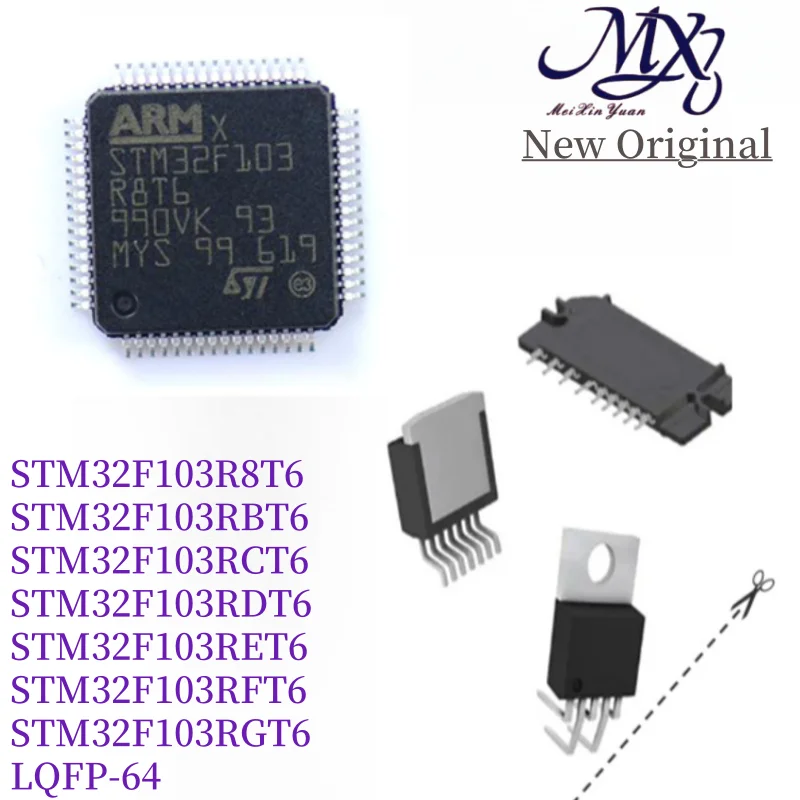 MXY STM32F103R8T6 STM32F103RBT6 STM32F103RCT6 STM32F103RDT6 STM32F103RET6 STM32F103RFT6 STM32F103RGT6 IC Chip LQFP-64