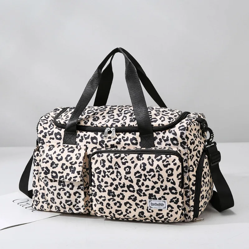 

Storage Bag Women Accessories Leopard Print Large Capacity Single Shoulder Print Retro Travel Sports Fitness Products Wholesale
