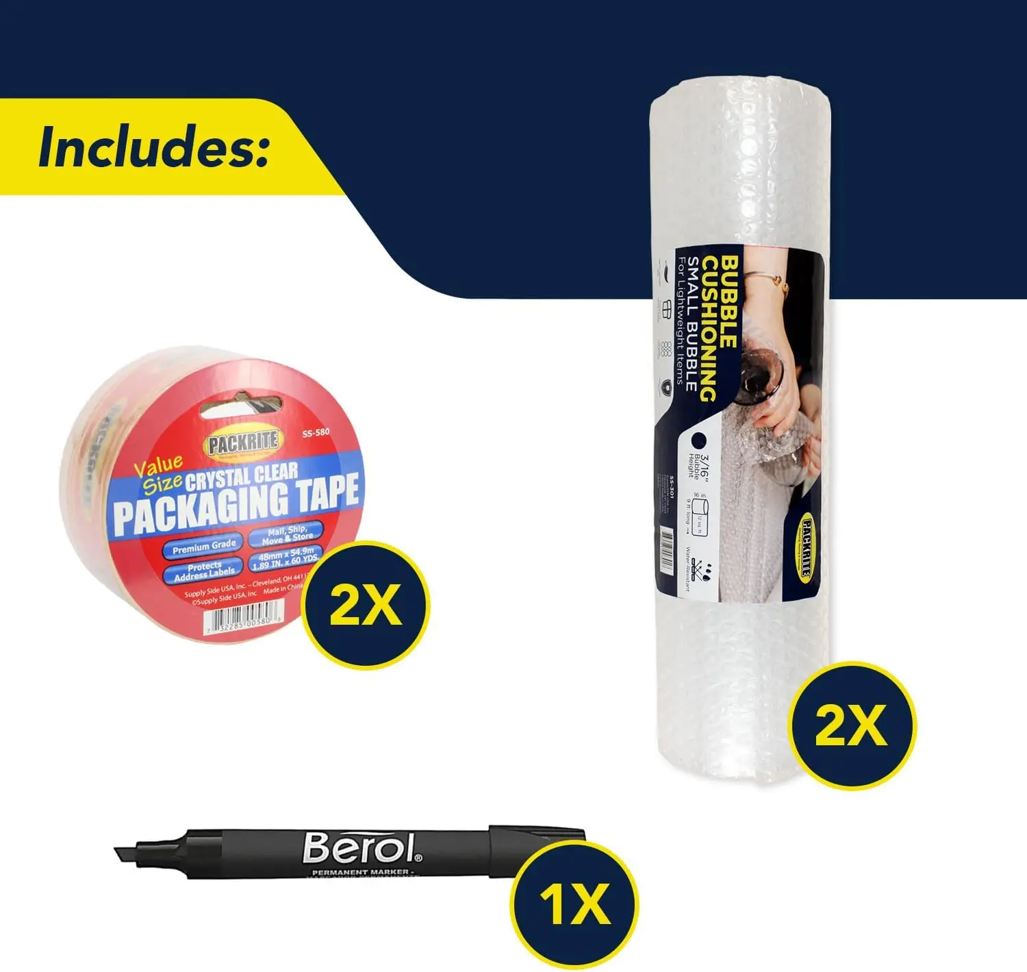 Complete Dorm Room Moving Kit: 12 Assorted Size Boxes, Packing Tape, Bubble Wrap, Markers for Efficient Relocation