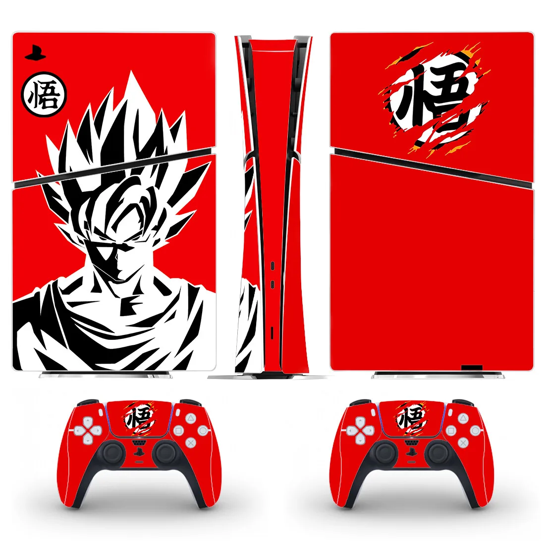 Anime Ultra Instinct Goku PS5 Slim Digital Skin Sticker Decal Cover for Console and 2 Controllers New PS5 Slim Skin Vinyl