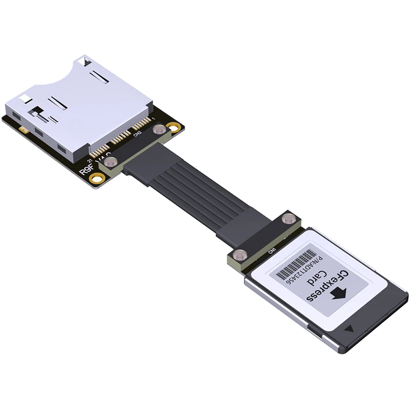 para cf express tipo b cabo de extensao de cartao de memoria macho para femea pcie 40 gen4 x2 conversor de cartao de adaptador estavel de velocidade total cf 01