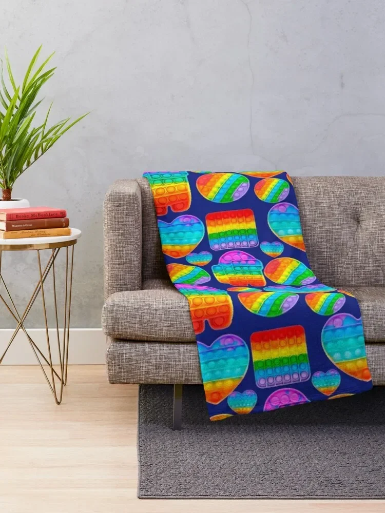 Popit Anti-Stress System Throw Blanket blankets and throws Decoratives Decorative Sofas Blankets