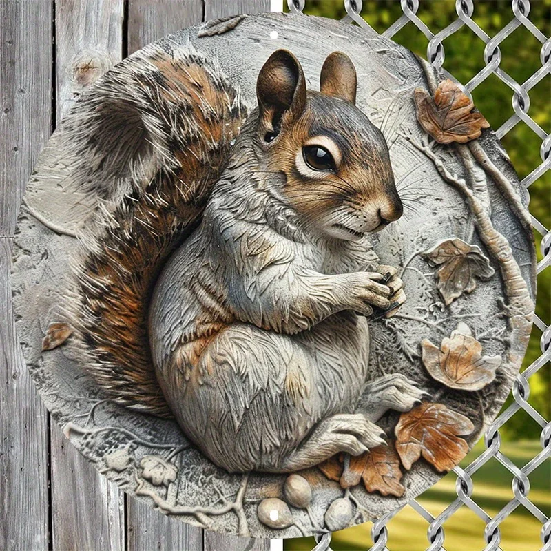 

Waterproof Aluminum Squirrel Metal Sign, Wall Art for Home or Dorm, Perfect Valentine's Day Gift, Decorative Poster