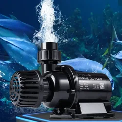 Aquarium DC Ultra-Quiet Circulation Frequency Submersible Fountain Pump with Controller Fish Tank Pond Circulation Filter насос