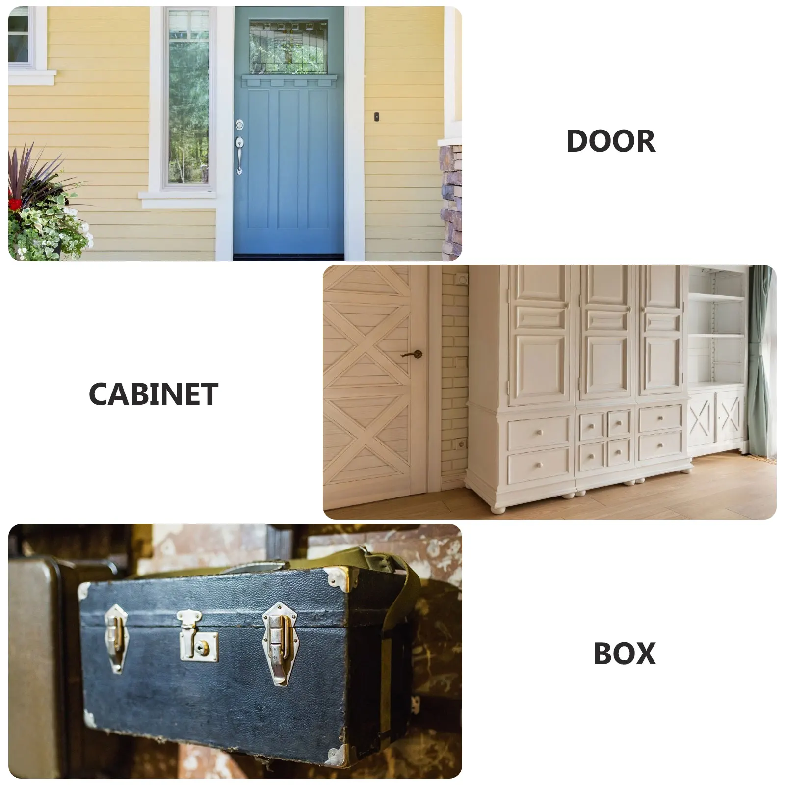 

Lock Door Hasp Latch for Household Gate Cabinet Locks with Keys Fashioned Safety