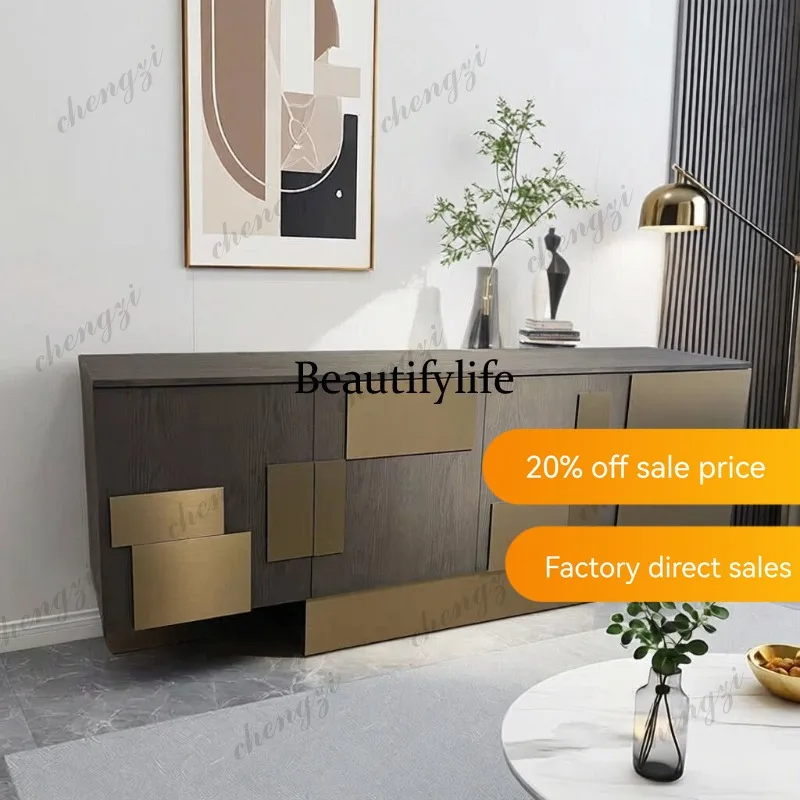 JJ132 Italian minimalist side cabinet design sense storage locker geometric modeling entrance cabinet