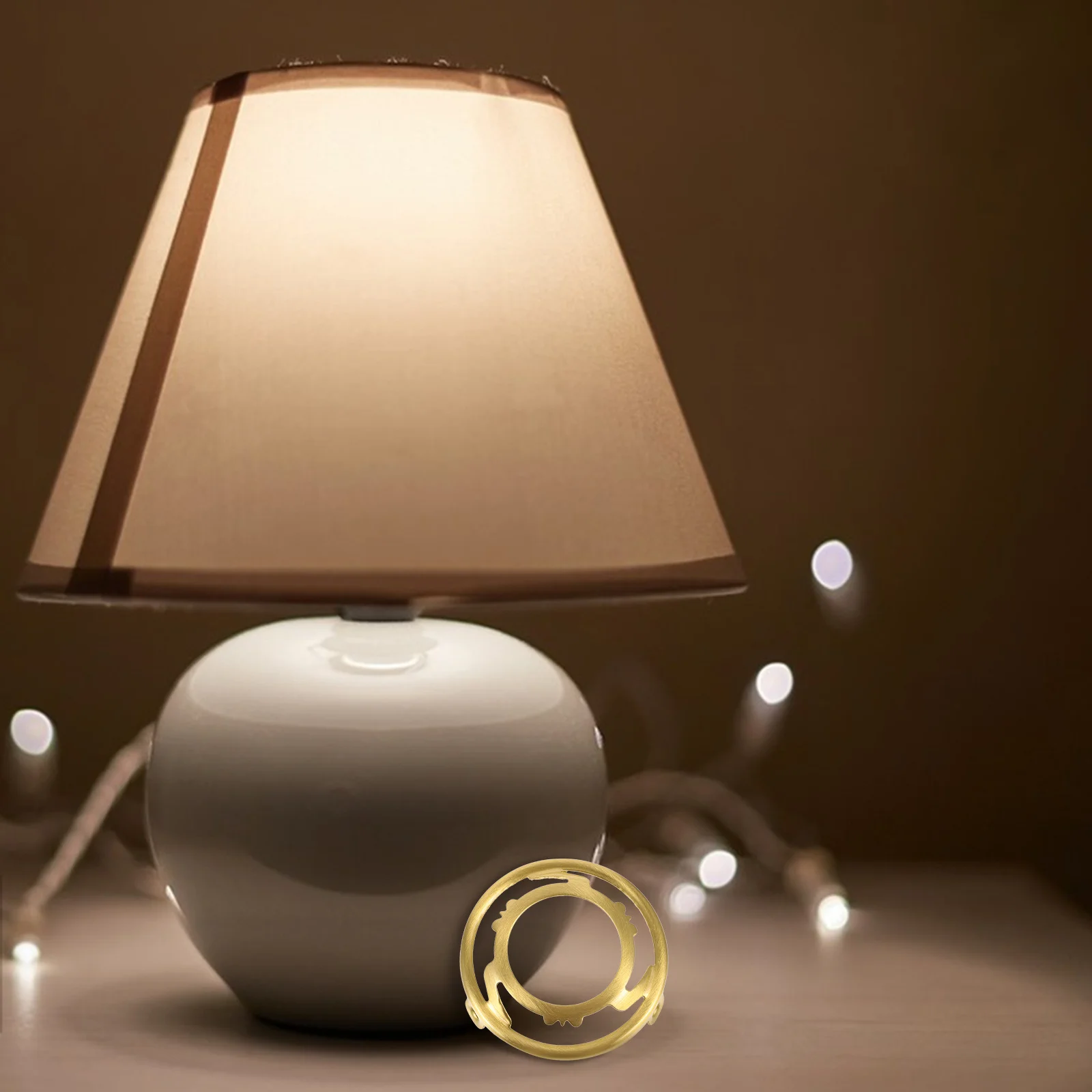 

1 комплект медного кольца абажура с кронштейном для настольного напольного настенного светильника, металлическое крепежное кольцо для ремонта светильника, абажур