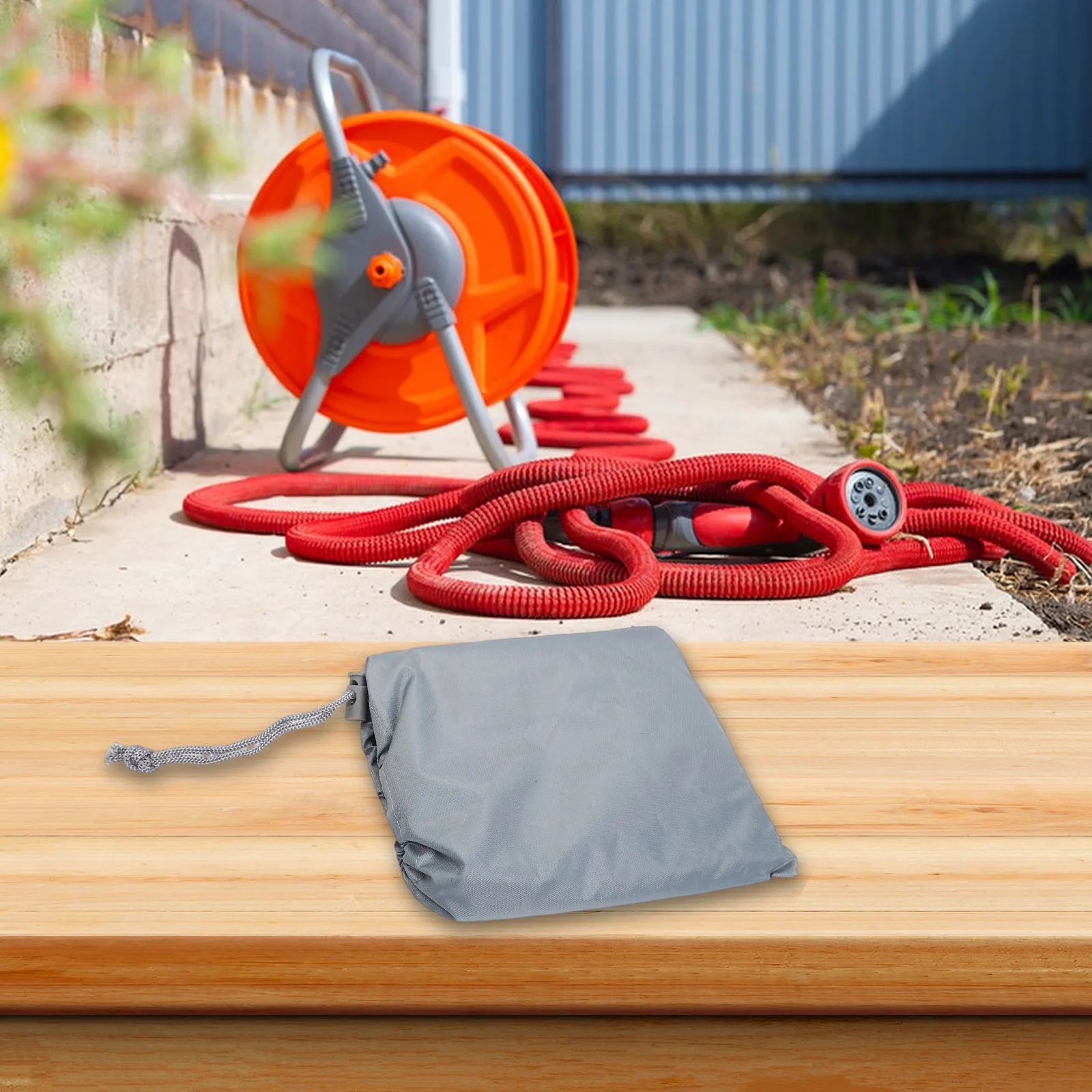 

Garden Hose Cover Retractable Garden Hose Reel Cover Outdoor Use Garden Maintenance Waterproof Snow Protection Sun Protection