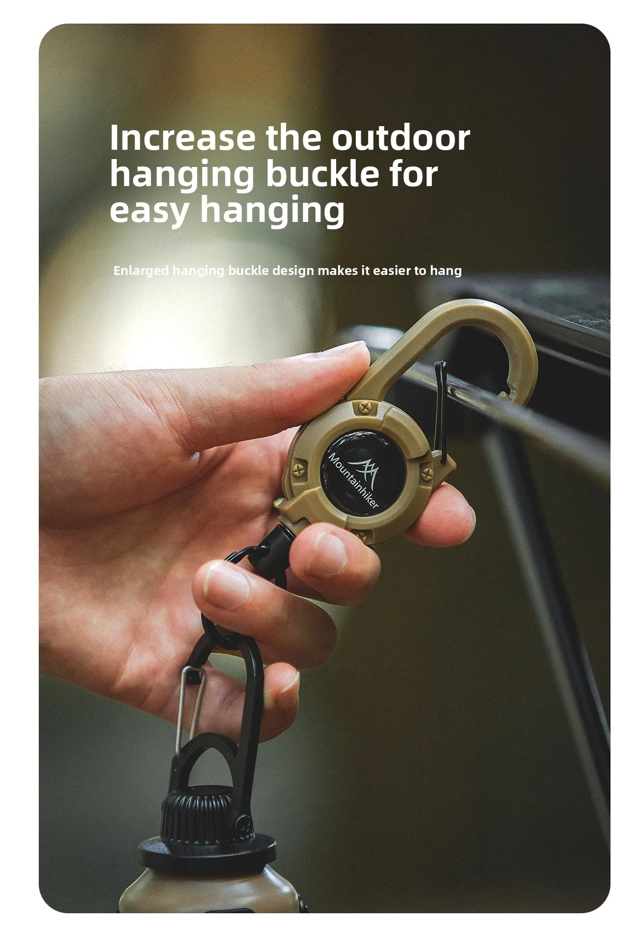Einziehbare Hochleistungs-Zugrolle mit Karabiner, starkem Stahlseil, Schnalle, Feder-Schlüsselring, Outdoor-Sport-Zubehör, Schlüsselanhänger-Werkzeug – Detail 3
