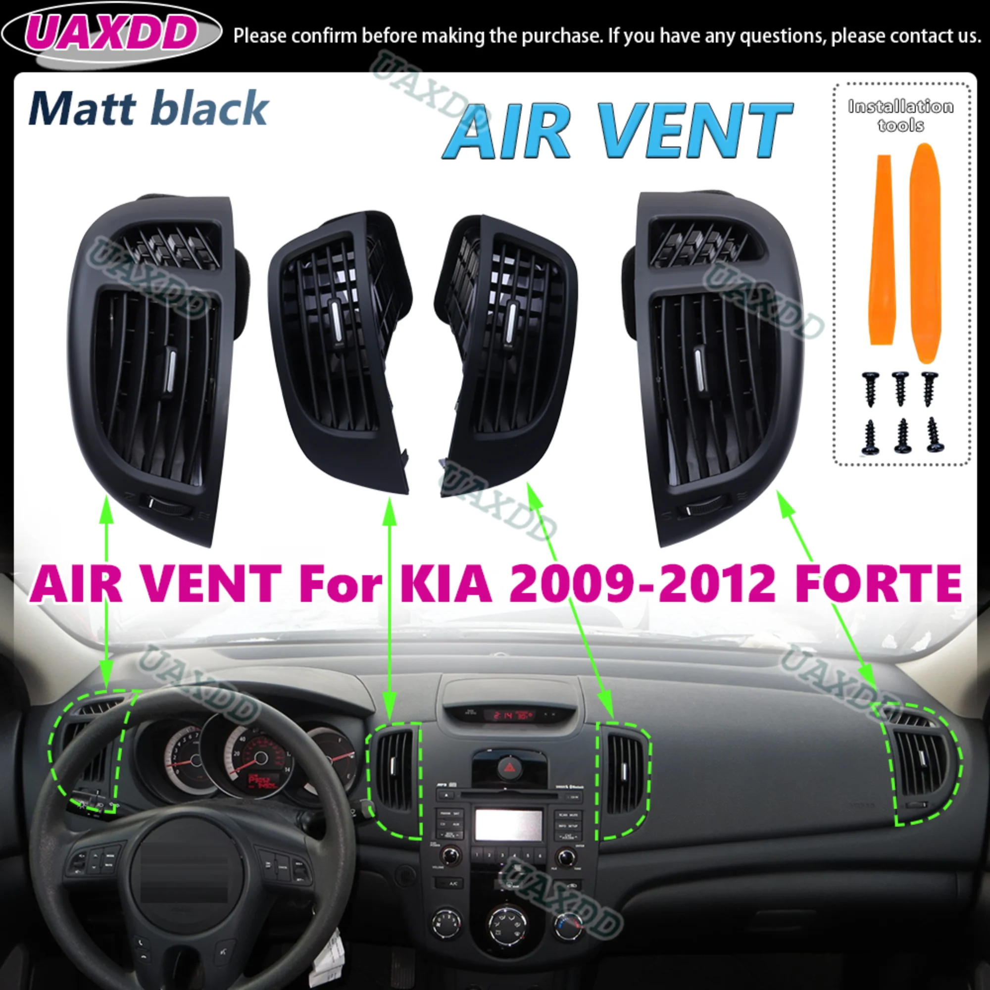 

Для KIA 2009-2012 FORTE Cerato Koup: Решетка воздуховода кондиционера, панель приборной панели, рамка воздуховода, автомобильные аксессуары