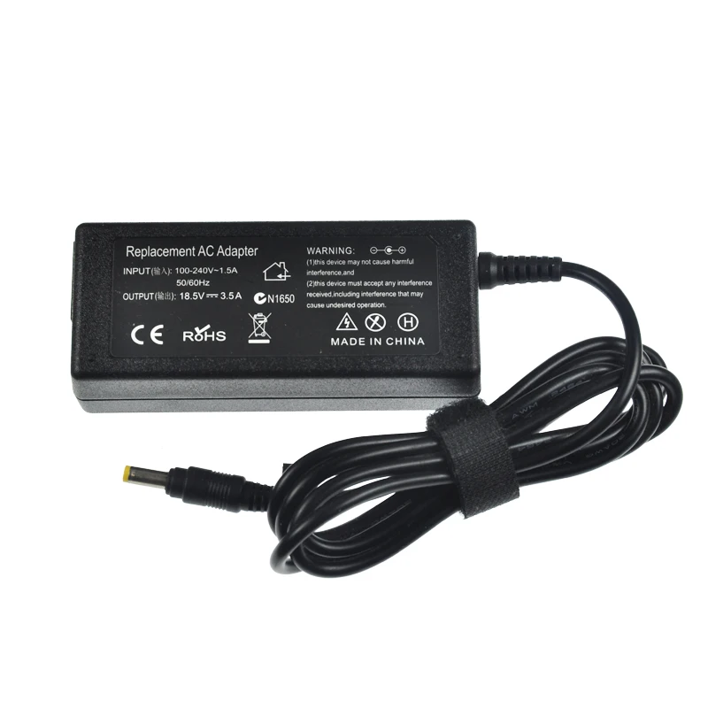 18.5V 3.5A 65W AC Power Adapter Charger For HP Laptop 463958-001 NC6320 DV5 DV6 DV7 Big Mouth With Needles