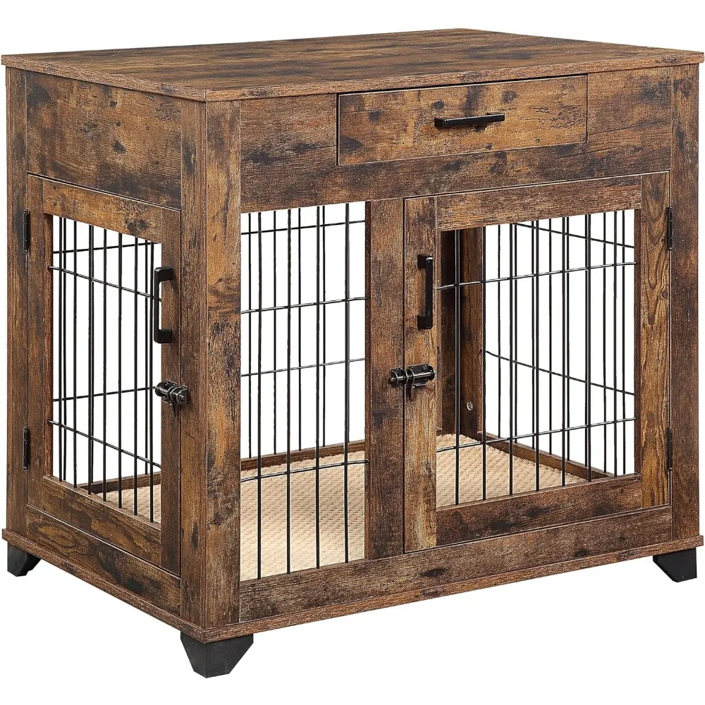 

Furniture Style Dog Crate for Medium Dogs, Indoor Aesthetic Puppy Kennel, Modern Decorative Wood Wire Pet House Dog Cage