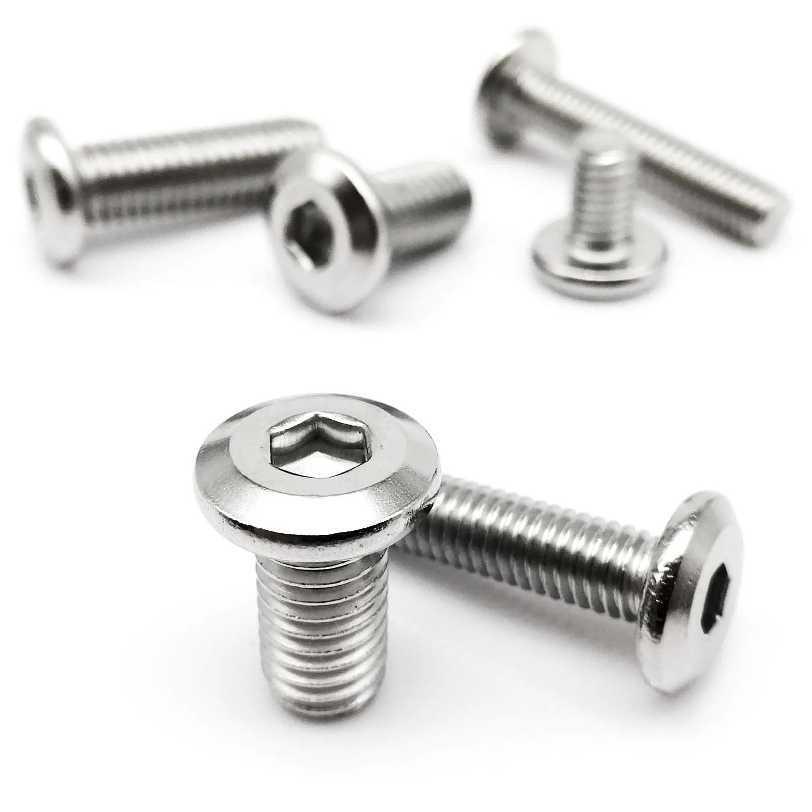 M2 M2.5 M3 M4 M5 M6 M8 Allen Hex Hexagon Socket Large Flat Head Furniture Rivet Screw Connect Joint Bolt 304 A2 Stainless Steel