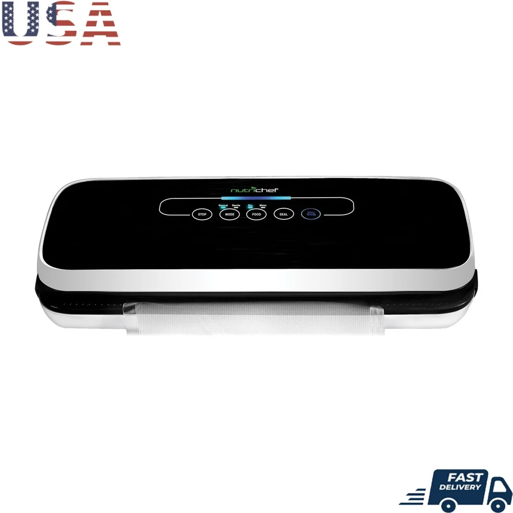 

Automatic Food Vacuum Sealer Electric Air Sealing System Dry Moist Food Meal Prep Kitchen Storage Waterproof Bags