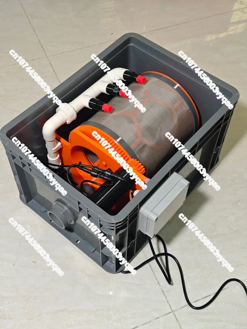 for10000L flow medium 40 × 30 built-in high pressure, automatic flushing mute  Turnover box filter rotary drum micro filter