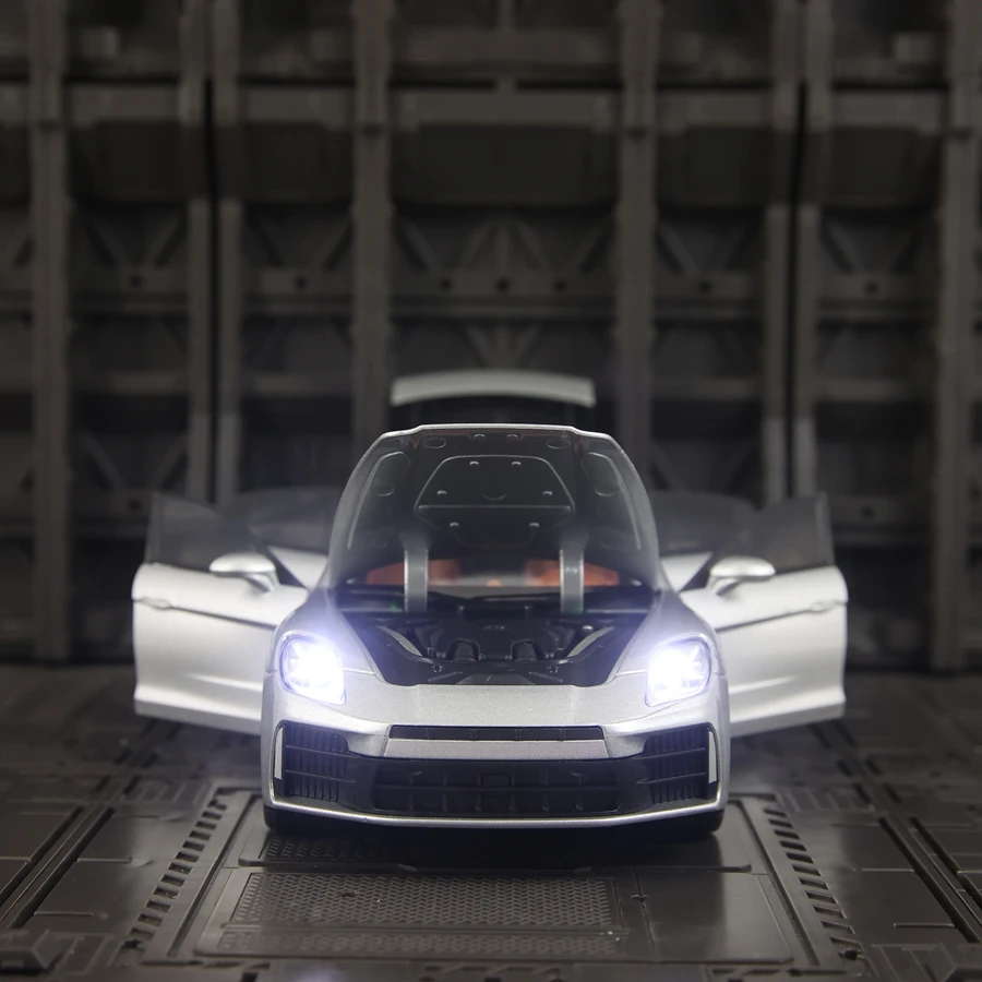 Simulação 1:24 modelo de supercarro de liga Porsche Panamera, portas e capô do motor, porta-malas pode ser aberto, enfeites de carro, presentes