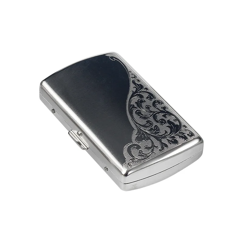 Zigarettenetui aus Metall mit Platz für 12 Zigaretten, exquisite, kompakte, tragbare, druckfeste Outdoor-Raucherbox