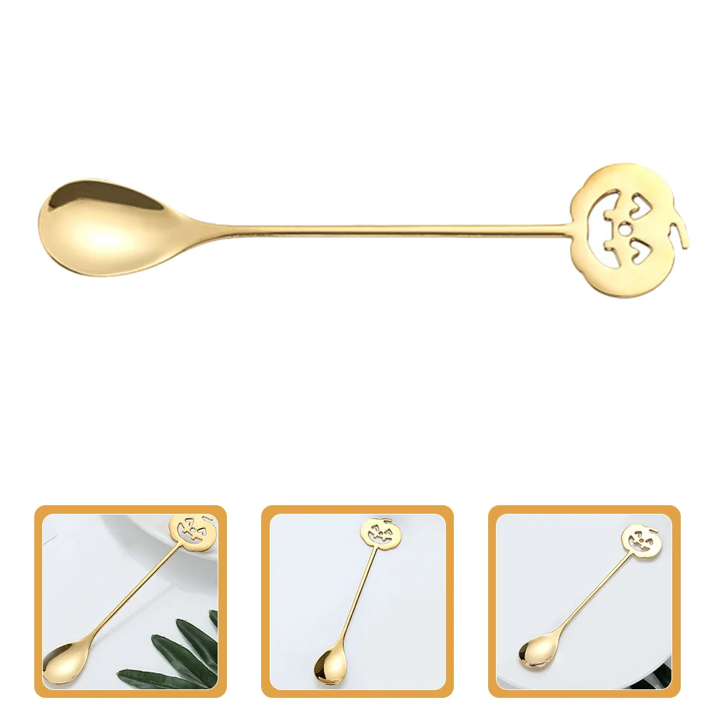 

Ложка для смешивания коктейлей, нержавеющая сталь, дизайн головы тыквы, безопасный, здоровый, широко используемый, мешалка для напитков, палочки, поставка бара