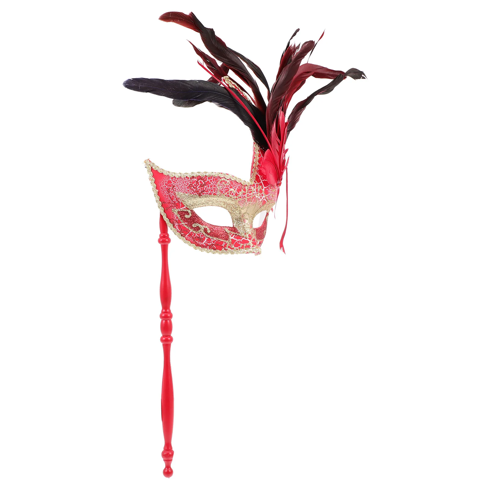 

Mask Handheld Masquerade Party Mask For Women Halloween Cosplay Festival Costume Accessory Decor